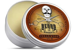 Bois de Cèdre Puissant Cire à Moustache (15ml) Premium Solution pour Moustache & Barbe Styling Twists, Points, Voltes & Boucles - The Beard And The Wonderful
