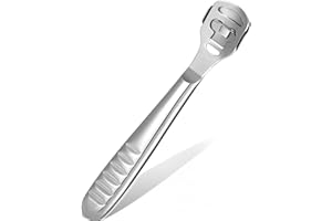 YNR Callus Remover for Feet - Foot File Corn & Callus Remover, Pedicure Tool Includes 10 Replacement Heads, Heel Scrubber & Scraper, Corn Remover for Feet | (Stainless Steel)