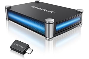 GRAUGEAR Carcasa externa para 1 unidad SATA de 5,25 pulgadas | Unidad de DVD Blu-Ray CD | Conector USB 3.0 eSATA | Adaptador USB-C | G-5251