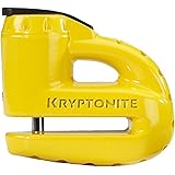 Kryptonite 884 Keeper 5 S2 Motorbike Cycle Disc Lock with Reminder Cable - Yellow