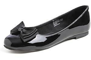 Feversole Women's Fashion Bow Round Toe Ballet Flat,Ballerine à Bout Rond à Mode nœud Papillon Femme