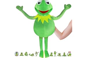 Frog Hand Puppet, Kermit The Frog Plush, Children's Imaginative Play, Muppet Character Puppet, Interactive Puppet Toy, Toy for Creative Play, Soft Kermit Character, Fun Puppetry Gift 24Inches (Green)