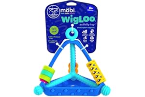 MÖBI Sensory Toys for Development - Wigloo Baby Toys 6 Months Plus Can Grab, Pop, Squish, Bite, & More - Early Development Teething Toys for Baby Made With Food Grade Silicone by Mobi