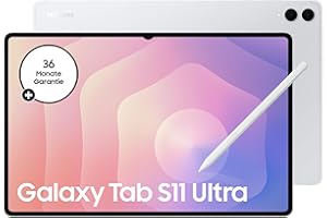 ‎SAMSUNG Samsung Galaxy Tab S11 Ultra, AI Tablet, Wi-Fi, Leichtes Design, Vielseitige KI-Tools, DeX, 256 GB Speicher, 12 GB RAM, Lange Akkulaufzeit, Silver, 3 Jahre Herstellergarantie [Exklusiv auf Amazon]