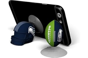 SOAR NFL Sports Suckerz Seattle Seahawks Football & Helmet Phone Stand