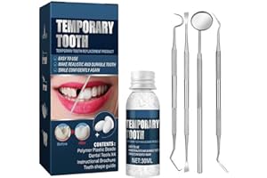 OWSEN Tooth Repair Granules - Temporary Repair Fitting Kit,Dental mirror Probe Tool,Thermal Beads for Filling Fix The Missing and Broken Tooth,Restoring a Confident Smile