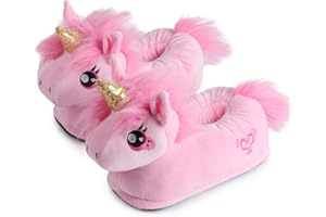 corimori Plüsch-Hausschuhe zwei Einheitsgrößen (Kinder 25-33,5 und Erwachsene 34-44), Gummizug und Flexible Sohle, passt allen