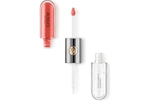KIKO Milano Unlimited Double Touch 114 | Barra de labios líquida en 2 pasos, acabado luminoso. Hasta 12 horas de duración. Base de color no-transfer