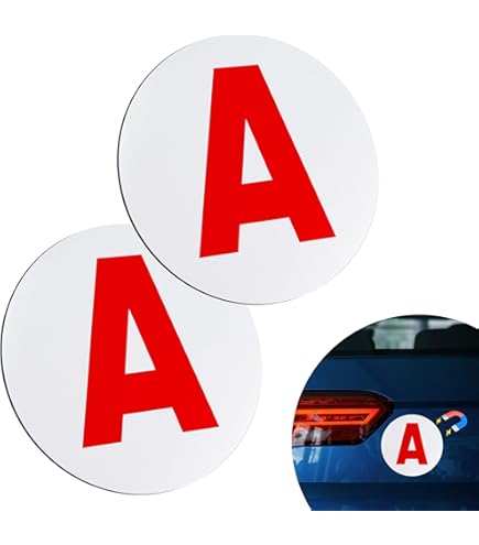 Lot De 5 Autocollants Magnétiques Roses Pour Débutants - Fournitures Magnétiques Pour Débutants - Pour Voiture, étudiant Et Conducteur - Jolis Autocollants Adaptés Pour Garder Une Distance De Sécurité