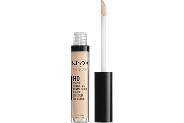 NYX Professional Makeup Correcteur Anti-Cernes HD Studio Photogenic, Pour Tout Type de Peaux, Couvrance Moyenne, Teinte : Fair (02)