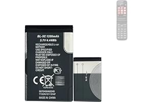 HIGHAKKU Batteria di ricambio BL-5C compatibile con BRONDI Magnum 4,Amico Radio SEMPLICE Duke S,Amico Elegant 2, FAVOLOSO,SINCERO