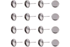 Craftdady Stainless Steel Stud Earring Cabochon Setting