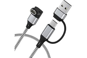 Oumida 2 in 1 USB C Charging Cable for Garmin Watch Charger, 0.3M/0.98FT USB Charger Power Cord for Garmin Fenix 8 E 7 7X 7S 6 Solar,Forerunner 970 965 955 945 570 265 255 245 165 55,Vivoactive 6 5 4