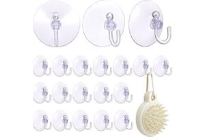 QESSUVNC 20 Stück Durchsichtige Saugnäpfe Fenster saugnapf Haken Kunststoff Saugnapf klein Saugnäpfeohne Hake, kleine Pads ohne Haken fenstersaugnapfe für Outdoor, Küche, Bad, Fenster, Spiegel, 40mm