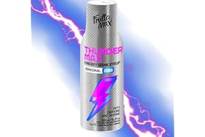 FruttaMax Energy Drink Syrup – Fizzy Caffeinated Syrup - NO Sugar | Soda Maker Compatible, Great for Active Lifestyle 500ml - ThunderMax ZERO