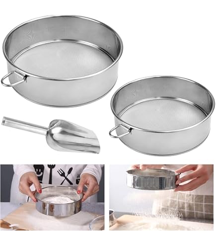 Passoire à Huile En Inox Mikinona - Tamis Fin Pour Cuisine, Pâtisserie - 49x33 Cm