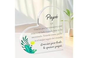 KARYLLENA Regalo Dia del Padre, Regalos Día del Padre, Acrílico Decor Papa, Acrylic, Regalo Original Regalo Padre, Acrílico Padre, Regalo Papa Regalo para El Día del Padre, Regalo Padre Navidad Novio