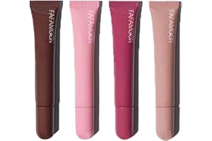 ‎SITOVELY Sitovely Glänzender Aufpolsternder Lipgloss,Plumping Peptide Lip Gloss, Voluminöser Lippen Balsam,Nude Farben Lip Glow Öl Jelly Lippenstift Lippenpflege Tierversuchsfreier Lippenfüller (Rose)