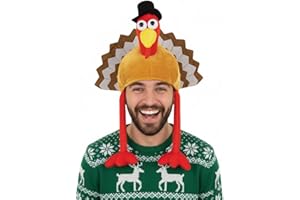 FASHION I LOVE Adult Turkey Hat, Fancy Dress for Christmas, Xmas, Thanksgiving Party Christmas Xmas Party Novelty Hat, Turkey Dress Up Hats