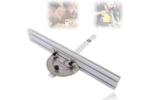 FECAMOS Sega da tavolo Calibro Mitra, Angolo di bloccaggio Mitra Calibro Sistema di recinzione Pratico Leggero Alta Precisione Lega di Alluminio per FAI DA TE