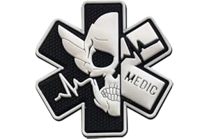 TOPPATCH Ohrong Patch médical en caoutchouc 3D PVC Emblème tactique ACU EMS EMT MED Premiers secours Moral Crâne militaire Fermeture crochet pour sac à dos trousse de premiers secours