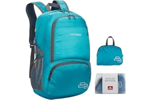 ONETOALL Mochila Plegable 30L, Mochilas de Senderismo Ultraligera, Bolsa de Viaje para Hombres y Mujeres, Adecuada para Ciclismo, Excursión, Escalada y Deportes