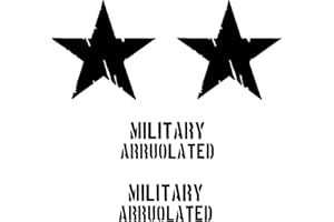 DualColorStampe Étoile Militaire Étoile rayée USA US Navy US Army pour voiture tout-terrain moto casque camping-car caravane 0269 (Noir)