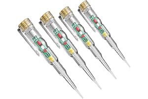 Wisyurt 4PC Intelligent Induction Power Voltage Detector Pen 24-250V Circuit Tester Electrical Screwdriver Indicator Electrician