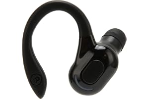 Akozon Enörs-BT-headset, trådlös hörsnäcka för löpning, körning, svart, headset, stereo, IPX4, vattentät USB-laddning