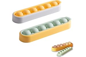 INNAL 2 Pezzi Stampo Ghiaccio con Coperchio Rotonde per Cubetti di Ghiaccio in Silicone Diametro 3 cm,Riutilizzabile,Adatto per Bevande,Succo,Whisky