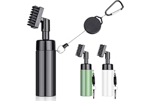 FUZVOL Brosse de nettoyage pour club de golf avec flacon pulvérisateur d'eau et crochet, brosse de nettoyage pour club de balle de golf, couverture de brosse portable, accessoires de golf, cadeaux de