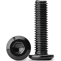 60 Viti M4 Testa Piatta Con Esagono Incassato - Acciaio Inox 304 Nero - 18mm