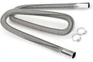 BAOGU Tuyau d'échappement Ø 25 mm en acier inoxydable pour générateur d'électricité, tuyau d'échappement, silencieux, tuyau d'échappement pour chauffage diesel, 60 ~ 200 cm (100 cm)