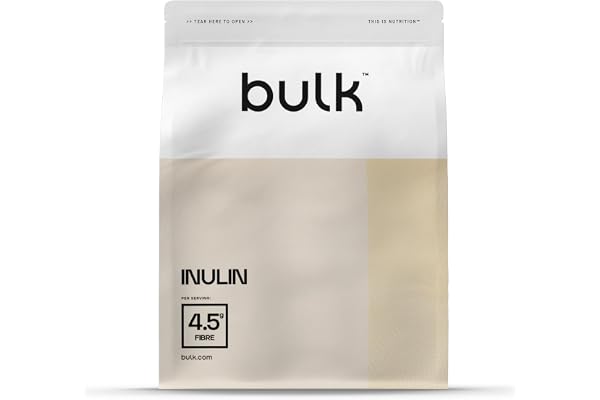 Bulk Poudre d'inuline, riche en fibres, 500 g L'Emballage Peut Varier