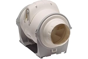 Cata Extractor Conducto, DUCT IN LINE 100/270, 24 dB, Bridas Sujección, Motor Inducción Asíncrona, Caja Bornes, Temperatura Trabajo -20 60ºC, 270 m3/h, Potencia 40W, 2,1 kg 2300 R.P.M Color Blanco