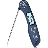 DOQAUS Instant Read Kitchen Thermometer 3s (Navy Blue) | Digital Kitchen Thermometer, Backlit Display, &deg;C/&deg;F Switchable, for