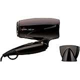 Gama Italy Professional Phon Eolic Mini, Asciugacapelli da viaggio, manico pieghevole, nero