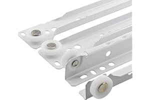 20 X Mprofi MT® (10 Paia) Guide per Cassetti-Guide per Cassetti Estrazione Parziale-Binari per Cassetti Scorrevoli-Guide per Cassetti a Scorrimento Morbido-Bianco-L:550mm