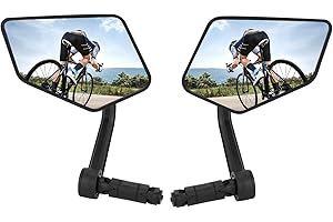 PCXWTLN 2 PACK Bike Mirror, 360° Adjustable Bicycle Mirrors for Handlebars, Universal Cycle Mirrors for Bike Handlebars with Installation Tools for Mountain Bike Road Bike E-Bike (Left+Right)