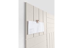 DECORETTA Cork Board Alternative - 6 Pack Felt Wall Tiles with Safe Removable Adhesive Tabs, Cork Boards for Walls Notice Board for Home Office and School Pin Board Tack Board - Beige