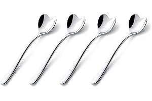 Alessi A di AMMI01CUS4 zestaw składa się z czterech łyżek do lodów ze stali nierdzewnej 18/10, srebrnych, 17 x 19 x 10 cm