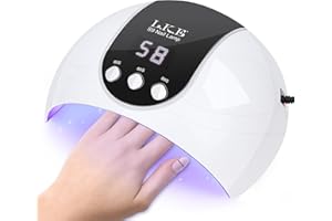 LKE UV Lampe für Gelnägel, 54W UV Lampe Nägel mit 3 Timern und LCD Display Auto-Sensor USB-Ladung, Geeignet für Alle Gel, Tragbare für Heim und Nagelstudio