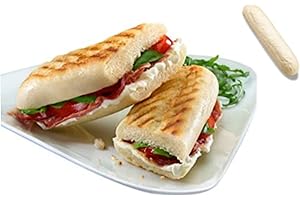 SNOWFLAKEHEAVEN Panini Bread Baguettes Italian Style Restaurant Quality for Toasting, Great Addition to Sandwich Press,Food Grill, hob,Oven or BBQ .Suitable for Vegan, Vegetarian and Lactose Intolerance.