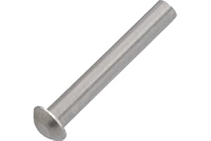 AERZETIX - C62024 - Set di 20 rivetti in alluminio Ø3x20mm a testa semitonda bombata - rivetto pieno/da colpire - DIN 660 - colore argento - assemblaggio non smontabile lamiera pelle rivettatrice