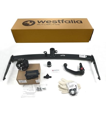 Westfalia Gancio Traino Fisso per VW Caddy III, inclusi Life, Maxi, Alltrack, 03/2004-08/2010, Fornito Come Set con Kit Elettrico Westfalia Specifico per Veicolo a 13 Pin
