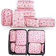 Franco Soft Organization Travel Storage Packing Cubes, 7 Piece Set, Barbie
