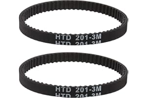 The Lord of the Tools 2 Pièces Courroies d'entraînement Dentées HTD3M-201-6,5 mm Courroies Dentées Caoutchouc Compatible avec VAX Mach AIR U90-MA-R U91-MA-B Circonférence 201mm Pas 3mm Largeur 6mm