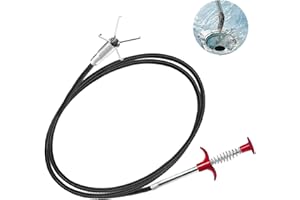 PCJCYGGL Greifer Flexibel Krallengreifer Abflussspirale 90cm Teleskopgreifer Spülbecken Reinigungshaken Rohrreinigungsspirale für Küche Bad Abwasserkanäle