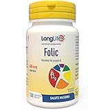 LongLife® Folic | Integratore di acido folico | 400mcg per compressa rivestita | Oltre 3 mesi di trattamento | Salute materna