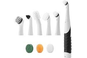 ‎IFCOW iFCOW Electric Spin Scrubber, 5 in 1 Elektrische Haushaltsreinigungsbürste mit 5 Ersatzbürstenköpfen für Küche Badezimmer Waschbecken Schuhe Fliesenwanne